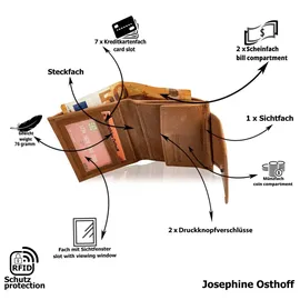 Josephine Osthoff Handtaschen-Manufaktur Josephine Osthoff Geldbörse klein unisex braun