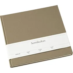 Semikolon Slim Gästebuch, braungrau