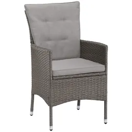 Konifera Mailand Polyrattan Garten-Essgruppe 13-tlg. grau/braun