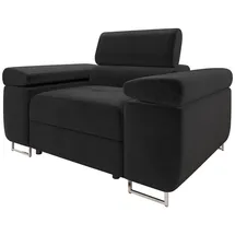 Mirjan24 Sessel Torezio Textil 134 x 90 x 102 cm Schwarz