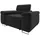 Mirjan24 Sessel Torezio Textil 134 x 90 x 102 cm Schwarz