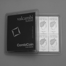 Valcambi Münztafel 100 x 10 g CombiCoin Silber-Münztafel