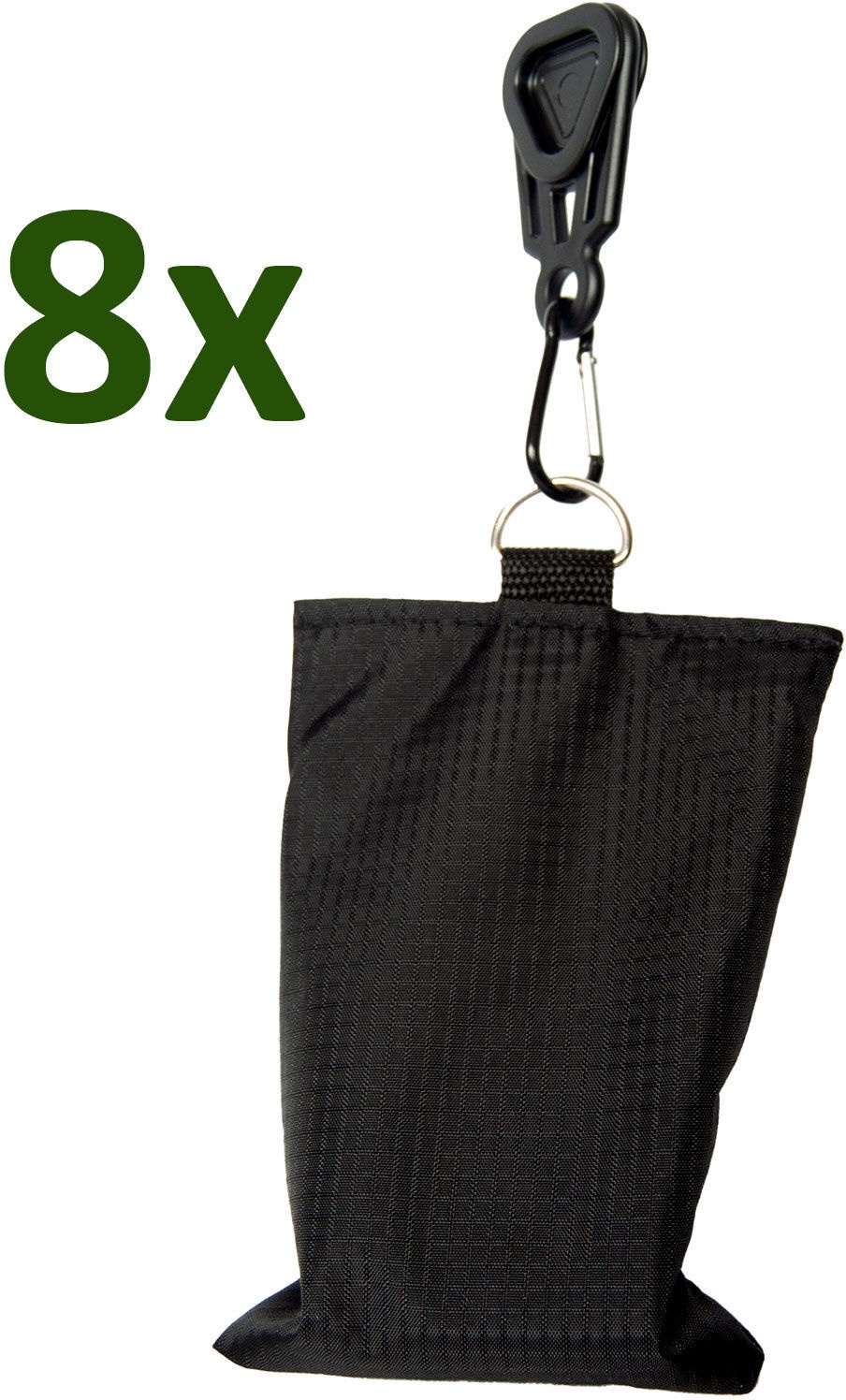 OUTTECH Schutzhüllen Zubehör, 8er Set Sandsäcke, befüllt, verhindert Bildung von Wassersäcken in Schwarz