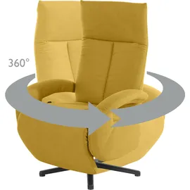 sit&more TV-Sessel SIT & MORE "Tycoon", gelb (mustard), B:74cm H:117cm T:85cm, 98% Polyester 2% Polyamid, Sessel, wahlweise manuell, mit zwei Motoren oder mit Akku oder mit 2 Motoren