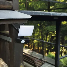 EMOS - LED-Strahler Tambo mit Bewegungsmelder - dünnes Aluminium Flutlicht - wasserdicht - neutralweiß - 1000 lm - 10 W - für Außen - schwarz, ... - Schwarz