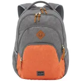 Travelite Rucksack mit Laptopfach Schulrucksack Daypack Backpack Farbe:Grau Orange / Bunt