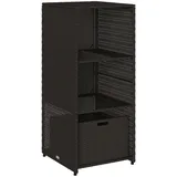 vidaXL Gartenschrank 50 x 55 x 115 cm Schwarz