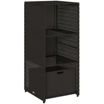 vidaXL Gartenschrank 50 x 55 x 115 cm Schwarz