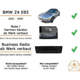 JUST SOUND best choice for caraudio Autoradio Einbaupaket Pioneer MVH-S320BT BMW Z4 E85 Business Radio Bluetooth USB