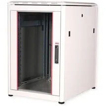 Roline Netzwerkschrank Pro 16 HE, 600x800 BxT Glastür grau