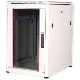 Roline Netzwerkschrank Pro 16 HE, 600x800 BxT Glastür grau