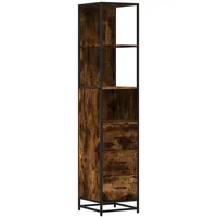 VidaXL Badschrank Räuchereiche 35x37,5x166 cm Holzwerkstoff
