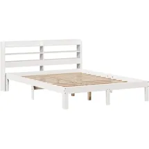 vidaXL Bettgestell 160 x 200 cm Weiß
