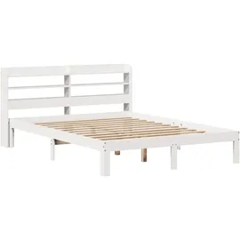 vidaXL Bettgestell 160 x 200 cm Weiß
