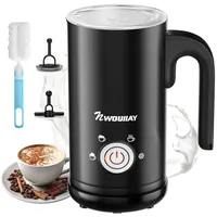 NWOUIIAY 4-in-1 Elektrischer Milchaufschäumer 600W Automatischer Milchschäumer mit 300 ml Fassungsvermögen für heißen & kalten Milchschaum, Latte, Cappuccino