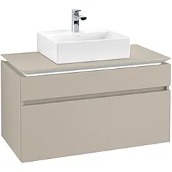 Villeroy & Boch Legato Waschtischunterschrank B604L0VK 100x55x50cm, mit Beleuchtung, Soft Grey
