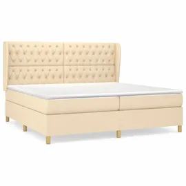 vidaXL Boxspringbett 200 x 200 cm Creme