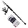Shakespeare Salt Hering Hustler Kombi-Set, Angelrute und Rolle, Kombi, Spinning-Kombination inklusive Hartschalenkoffer, Köder und Endgerät, Küstenangeln, Hering, Unisex, Blau und Weiß, 3 m, 60-90 g