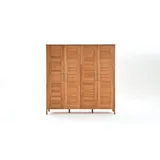 Drehtüren-Kleiderschrank Halvar Massivholz Kernbuche H:202cm/B:205cm/T:61cm landhaus