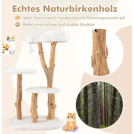 Costway Kratzbaum 124 cm weiß