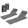 Woltu Strandliege 2er Set 200 x 60 x 30 cm Dunkelgrau