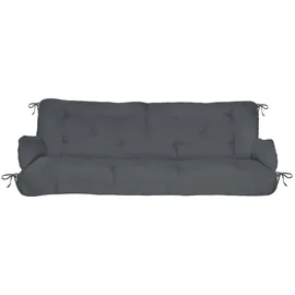 Beautissu Bankauflage 180 x 50 x 8 cm grau 2-tlg.