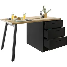 BASIC by Balculina Kochinsel Turin 150 x 91 x 90 cm Schwarz