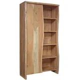 Massivmoebel24 Regal Akazie 105 x 45 x 204 cm beige / natur lackiert
