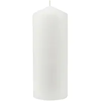 HS Candle Stumpenkerzen Ø6cm Weiß Grau