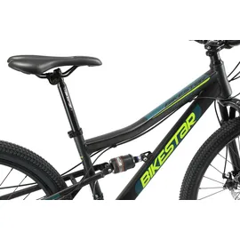 Bikestar Fully Mountainbike 26 Zoll RH 38 cm schwarz