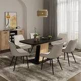 Vicco Fenaro 120 x 77,3 x 80 cm schwarz/goldkraft Eiche