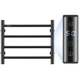 Vevor Handtuchwärmer mit 4 Stangen, wandmontierter beheizter Handtuchhalter für Badezimmer, IPX5 wasserdichter Handtuchwärmer mit Timer und Led-anzeige, Handtuchwärmer mit 5 einstellbaren -