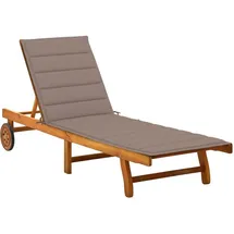 vidaXL Sonnenliege 200 x 60 x 30 cm Grau