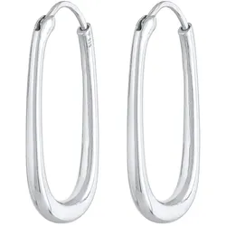Elli PREMIUM Creolen Oval Elegant Zeitlos 925 Silber silberfarben Damen 