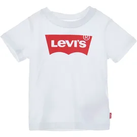 Levi's T-Shirt "BATWING TEE", Mädchen, Gr. 3M/62, weiß, Single Jersey, Obermaterial: 100% Baumwolle, unifarben, Basic schmal hüftlang, Rundhals, gerader Abschluss, Shirts T-Shirt, Baby UNISEX