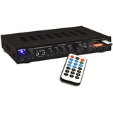 Liston12 Hifi Receiver Bluetooth USB SD MP3 Verstärker Fernbedienung 2x Mikrofoneingang FM Radiotuner