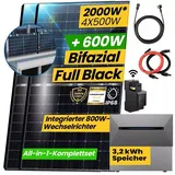 EPP.Solar All In One 2000W Solaranlage Komplettset inkl. Speicher 3,2 kWh Anker SOLIX Solarbank E1600 PRO mit Smarter Zähler und Balkongeländer E...