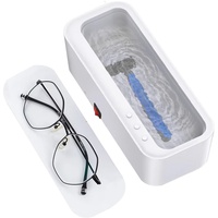 45000Hz Ultraschallreinigungsgerät Brille, Schmuckreiniger Ultraschall Ultraschallreiniger, Brillenreinigungsgerät für Gläser Uhren Ringe (Batteriebetriebene Modelle)