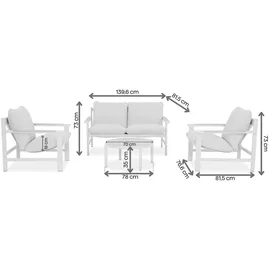 beautysofa Aspen Set 4-tlg. Grau