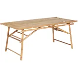 Beliani Tindari Gartentisch 180 x 90 x 75 cm Hellbraun