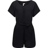 Ragwear Damen kurzer Sommer Jumpsuit Bodysuit mit Taillenband Salwin Solid YOUMODO Black Gr. XXL - XXL