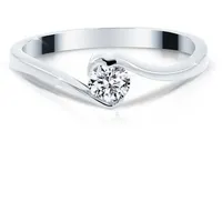 Adam & Eve Verlobungsring Verlobungsring Brillantring 585/- Weißgold 0,10 ct. weiß 50