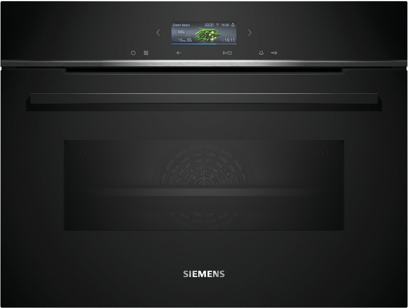 Preisvergleich Produktbild SIEMENS Backofen mit Mikrowelle iQ700 CM724G1B1, Hydrolyse schwarz