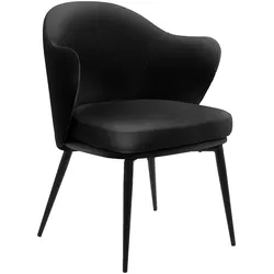 Ruby | Hotel Stuhl | Leder | Schwarz
