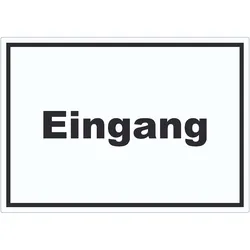 Eingang Aufkleber mit Text Zugang Eintritt waagerecht A8 (52x74mm)
