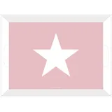 Geda Labels Tablett Stern in rosa, - 41x30x5cm | Gr.: onesize