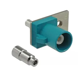 Delock FAKRA Z plug spring pin for soldering 1 prepunched hole