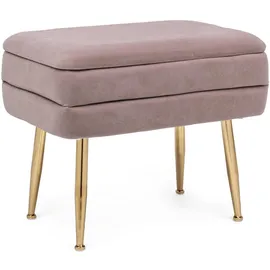 BIZZOTTO Sitzbank Pavlina Samt Rosa 50 x 42 x 34 cm
