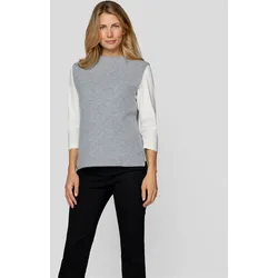Pullunder RABE "Pullunder", Damen, Gr. 48, grau, 100%Kaschmir, unifarben, feminin, gerade, ohne Ärmel gerader Abschluss, Pullover