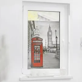 Lichtblick Fensterfolie London 1 St., blickdicht, strukturiertKlebepunkte, selbstklebend, Sichtschutz rot 50 x 50 cm (B x L) cm